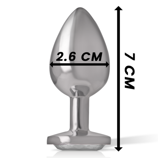 INTENSE - PLUG ANAL METAL ALUMINIO CORAZÓN BLANCO TALLA S - Imagen 4