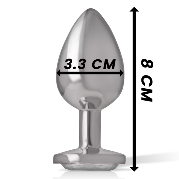 INTENSE - PLUG ANAL METAL ALUMINIO CORAZÓN BLANCO TALLA M - Imagen 4