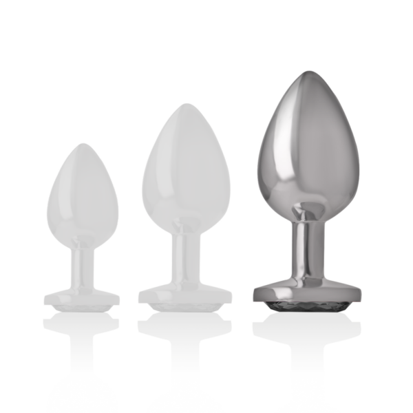 INTENSE - PLUG ANAL METAL ALUMINIO CORAZÓN BLANCO TALLA L - Imagen 5