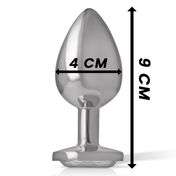 INTENSE - PLUG ANAL METAL ALUMINIO CORAZÓN BLANCO TALLA L - Imagen 4