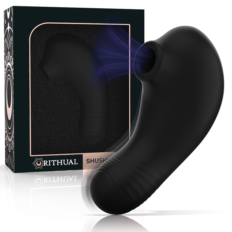 RITHUAL - SHUSHU PRO POCKET ESTIMULADOR CLITORIS 2 POTENTES MOTORES AZABACHE