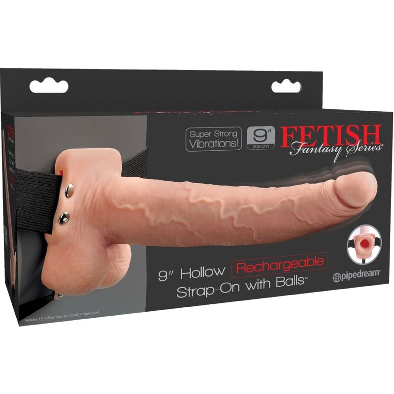 FETISH FANTASY SERIES - ARNES AJUSTABLE PENE REALISTICO CON TESTICULOS RECARGABLE Y VIBRADOR 23 CM - Imagen 5