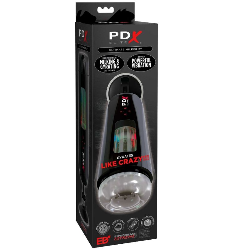 PDX ELITE - MASTURBADOR STROKER ULTIMATE MILKER 2 GIRATORIO Y VIBRADOR - Imagen 3