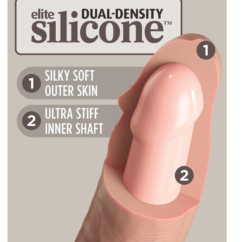 KING COCK ELITE - DILDO REALISTICO SILICONA 17.8 CM - Imagen 3