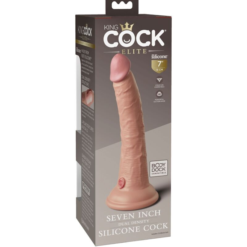 KING COCK ELITE - DILDO REALISTICO SILICONA 17.8 CM - Imagen 4