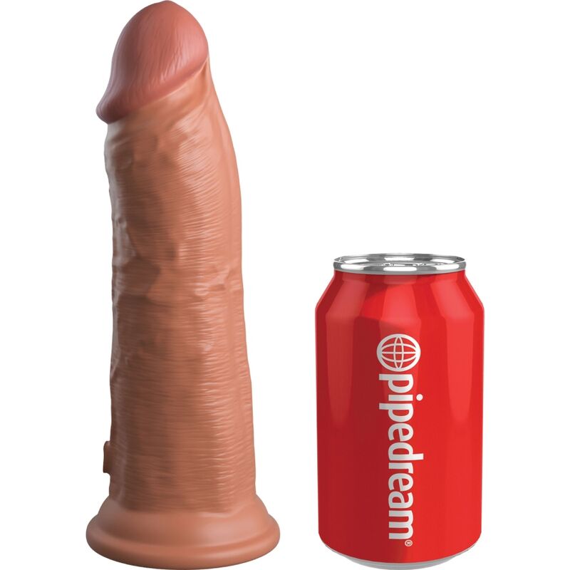 KING COCK ELITE - DILDO REALISTICO VIBRADOR  SILICONA 20.3 CM CARAMELO