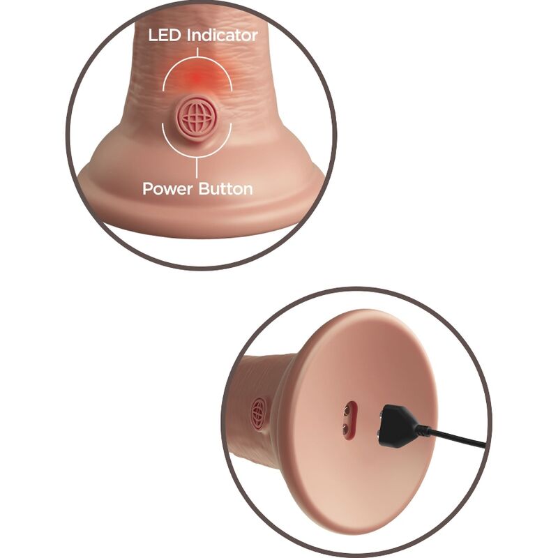 KING COCK ELITE - DILDO REALISTICO VIBRADOR SILICONA 20.3 CM - Imagen 4