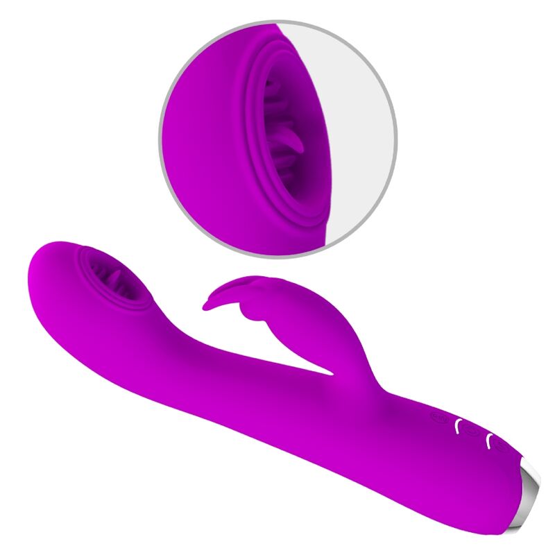 PRETTY LOVE - RACHEL VIBRADOR RECARGABLE CON SUCCIONADOR MORADO - Imagen 4