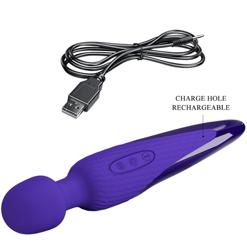 PRETTY LOVE - ANTONY YOUTH VIBRADOR WAND EFECTO CALOR VIOLETA - Imagen 5