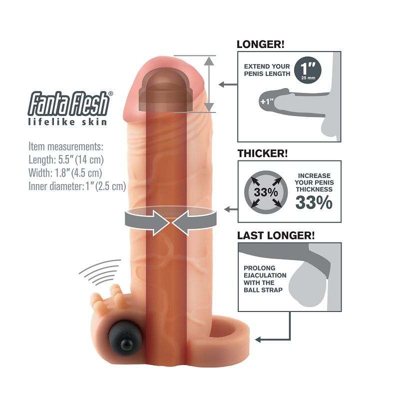 EXTENSION PARA EL PENE CON VIBRADOR REAL FEEL 1 - Imagen 2