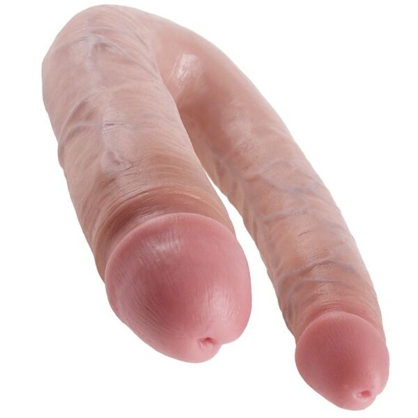 KING COCK DILDO DOBLE PENETRACIÓN 17.8 CM NATURAL - Imagen 3