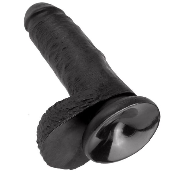 KING COCK 7" PENE REALISTICO NEGRO 17.8CM - Imagen 5