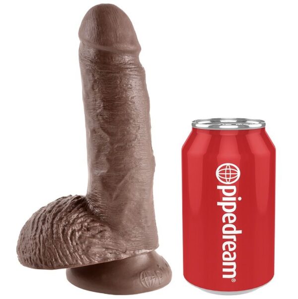 KING COCK 7" PENE REALISTICO MARRON 17.8CM - Imagen 3