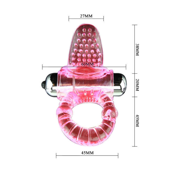 SWEET ABS 10 RITMOS RING ANILLO PENE VIBRADOR ROSA - Imagen 4
