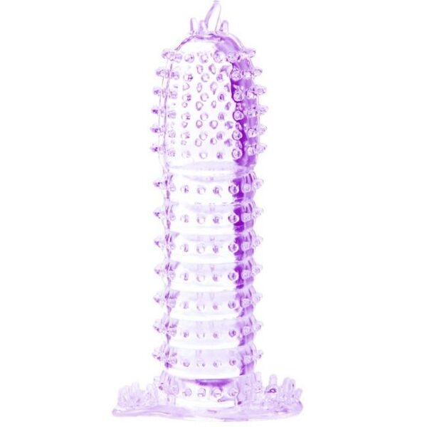 FUNDA PARA PENE CON PUNTOS ESTIMULANTES MORADO 14 CM - Imagen 5