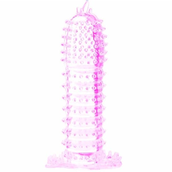 FUNDA PARA PENE CON PUNTOS ESTIMULANTES ROSA 14 CM - Imagen 5