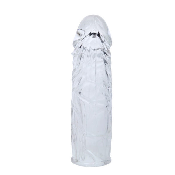 FUNDA ROSA  PENE SILICONA ESTIMULANTE 13CM - Imagen 3