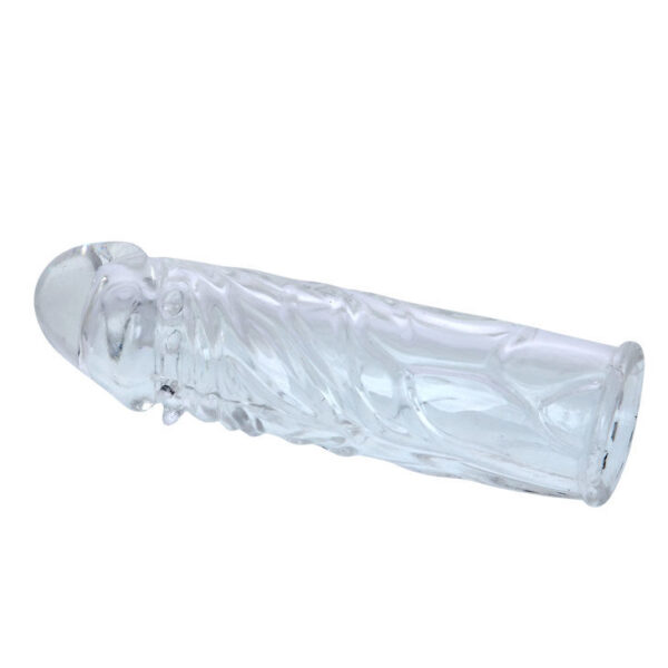 FUNDA ROSA  PENE SILICONA ESTIMULANTE 13CM - Imagen 5