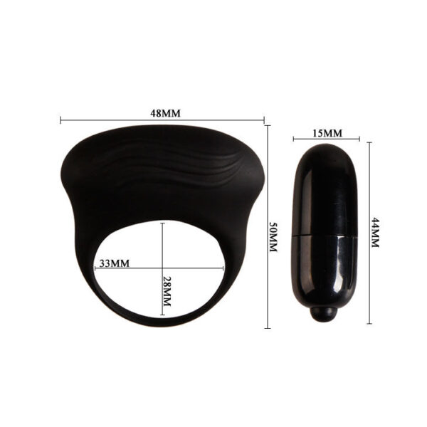 PRETTY LOVE BERTRAM ANILLO VIBRADOR NEGRO - Imagen 5
