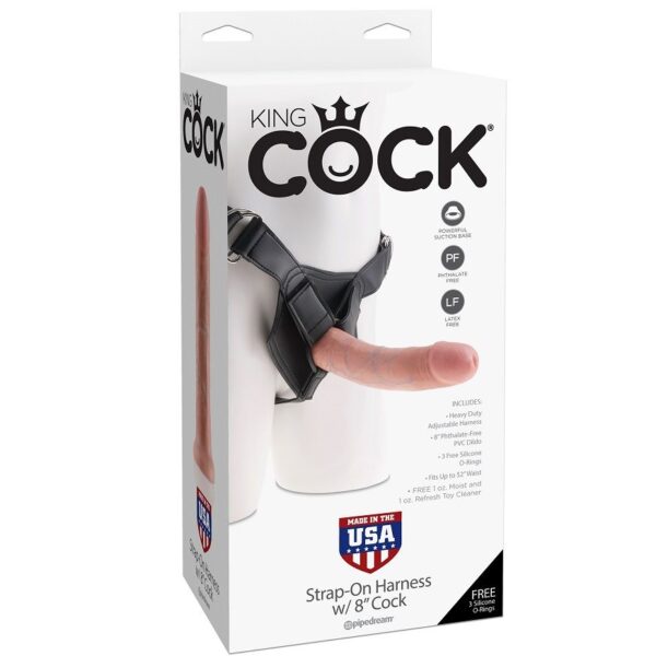 KING COCK HARNESS CON PENE REALISTICO NATURAL 20.3 CM - Imagen 4