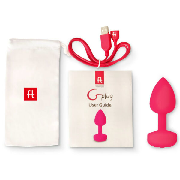 FUNTOYS GPLUG ANAL VIBRADOR RECARGABLE PEQUEÑO ROSA NEON 3CM - Imagen 3