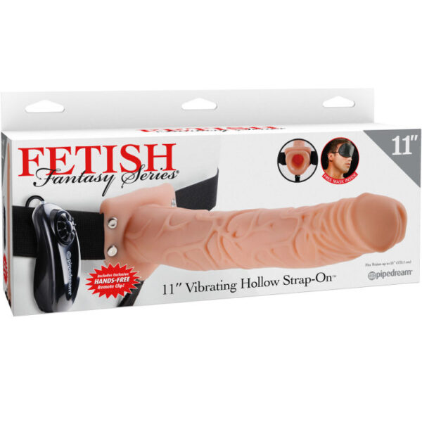 FETISH FANTASY SERIES 11" ARNES VIBRADOR CON TESTICULOS HUECO MAN 27.9 CM NATURAL - Imagen 3