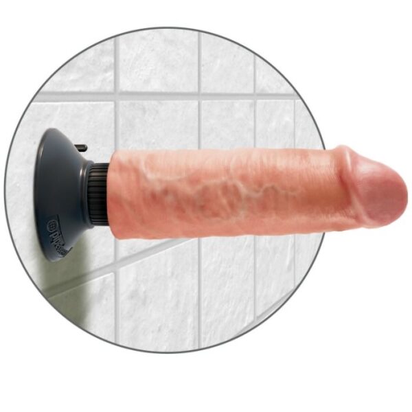 DILDO VIBRADOR KING COCK 15.24 CM NATURAL - Imagen 5