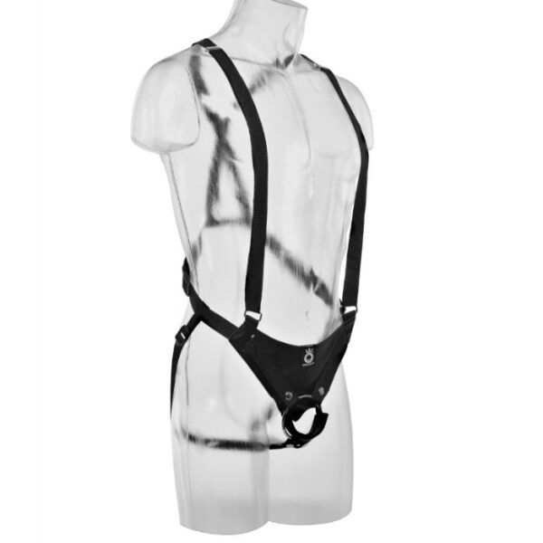 STRAP-ON CON DILDO HUECO 30.5 CM Y TIRANTES COLOR CARNE - Imagen 5