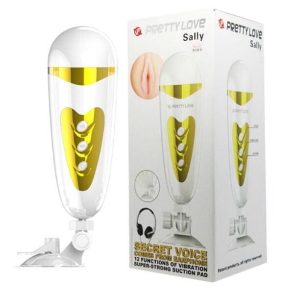 MASTURBADOR MASCULINO CON VIBRACION Y SONIDO SALLY PRETTY LOVE - Imagen 2