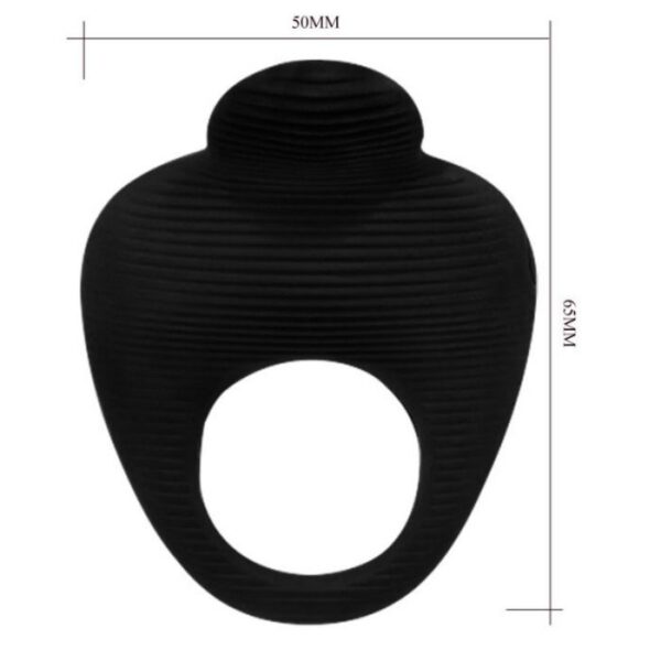 ANILLO VIBRADOR THIMBLE PRETTY LOVE - NEGRO - Imagen 4