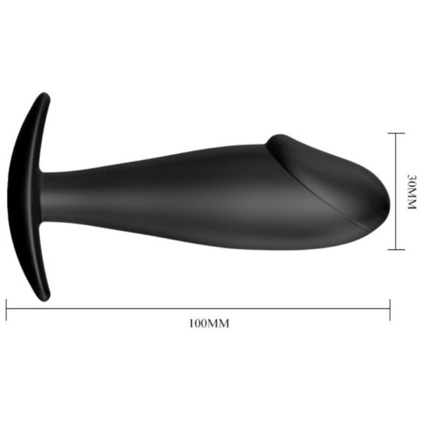 PRETTY LOVE PLUG ANAL SILICONA FORMA PENE - NEGRO - Imagen 5