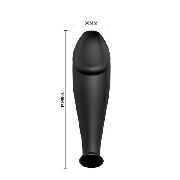 PRETTY LOVE PLUG ANAL SILICONA FORMA PENE Y 12 MODOS VIBRACION - NEGRO - Imagen 4