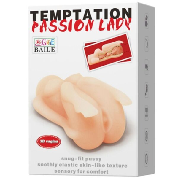 TEMPTATION PASSION LADY MINIMASTURBADOR MASCULINO SNUG FIT PUSSY - Imagen 5