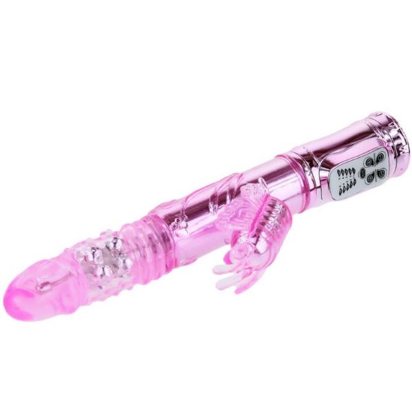 VIBRADOR RECARGABLE CON ROTACION Y ESTIMULADOR THROBBING BUTTERFLY - Imagen 2