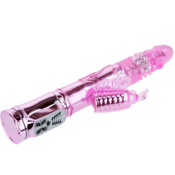 VIBRADOR RECARGABLE CON ROTACION Y ESTIMULADOR THROBBING BUTTERFLY - Imagen 3
