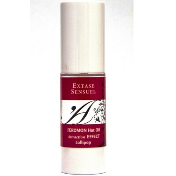 EXTASE SENSUEL ACEITE DE MASAJE EFECTO CALOR CON FEROMONAS PIRULET 30ML - Imagen 3