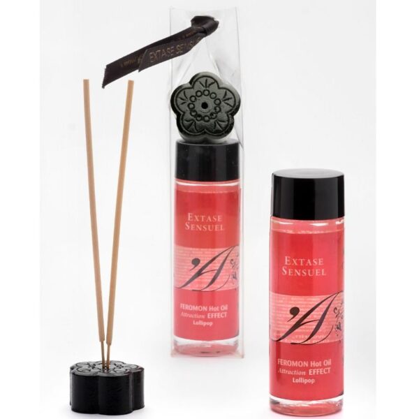 EXTASE SENSUEL A. DE MASAJE EFECTO CALOR CON FEROMONAS PIRULET 100ML - Imagen 2