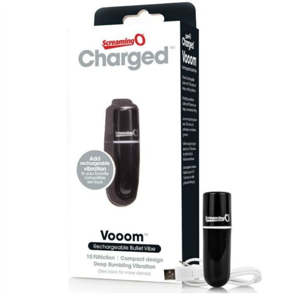 SCREAMING O BALA VIBRADORA RECARGABLE VOOOM NEGRO - Imagen 3