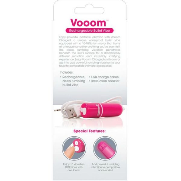 SCREAMING O BALA VIBRADORA RECARGABLE VOOOM ROSA - Imagen 3