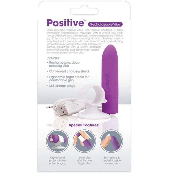 SCREAMING O MASAJEADOR RECARGABLE - POSITIVE - LILA - Imagen 3