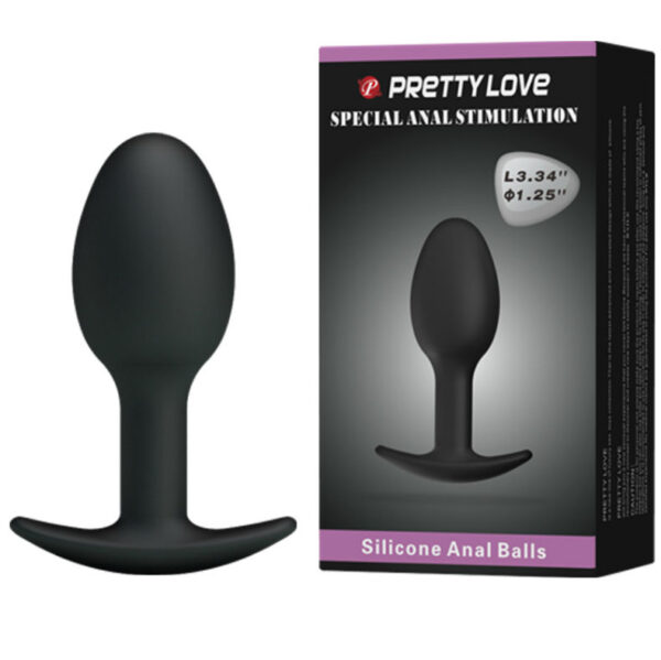 PRETTY LOVE PLUG ANAL SILICONA 6.5 CM NEGRO - Imagen 2