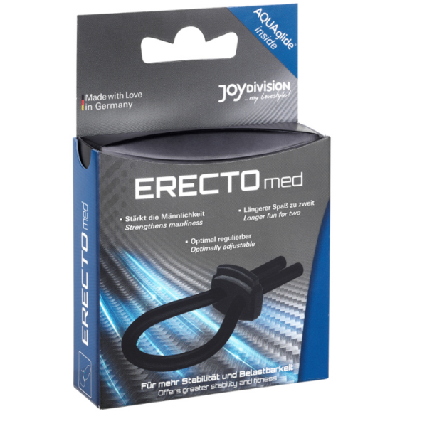 ERECTO MED ANILLO SILICONA PARA PENE NEGRO - M - Imagen 3