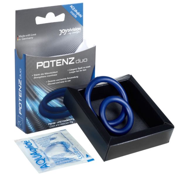 POTENZ DUO ANILLOS PARA PENE AZUL - M - Imagen 3