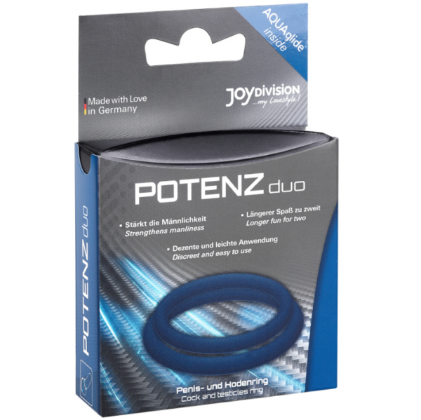 POTENZ DUO ANILLOS PARA PENE AZUL - M - Imagen 4