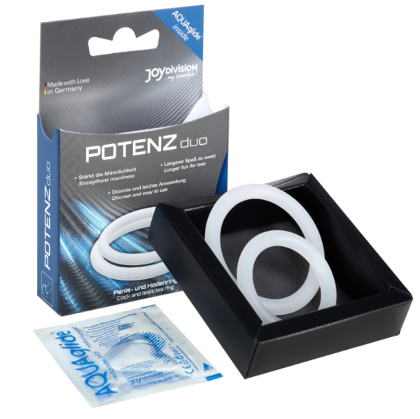POTENZ DUO ANILLOS PARA PENE BLANCO - M - Imagen 2
