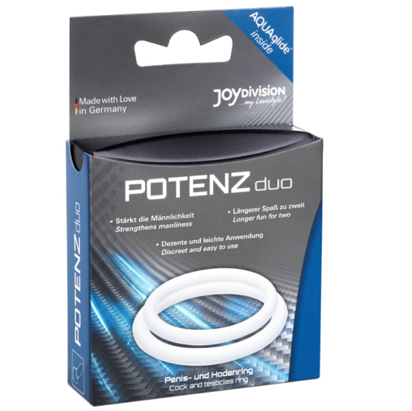 POTENZ DUO ANILLOS PARA PENE BLANCO - M - Imagen 3