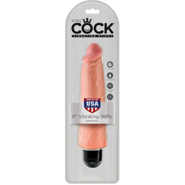 KING COCK VIBRADOR REALISTICO STIFFY 20.3 CM - NATURAL - Imagen 3