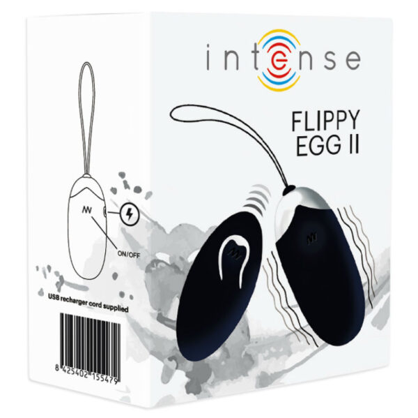INTENSE FLIPPY II HUEVO RECARGABLE REMOTO NEGRO - Imagen 5
