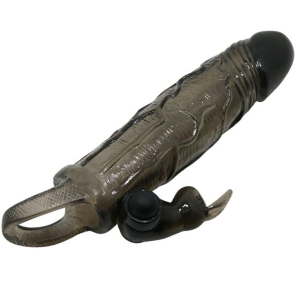 BRAVE MAN FUNDA REALISTICA PENE CON RABBIT 16.5 CM NEGRO - Imagen 4