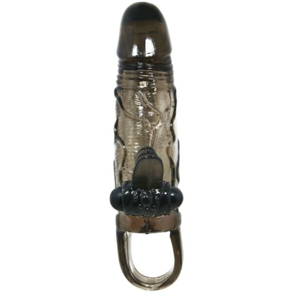 BRAVE MAN FUNDA PENE ANAL Y CLITORIS VIBRADOR 16.5 CM NEGRO - Imagen 2